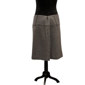 ID/Entity Black/Brown Cream Patterned Wool Blend Tweed Mini Skirt 8